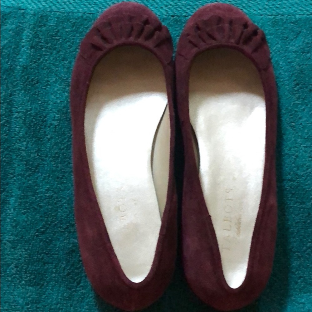 Talbots Deep Red Flats - image 1